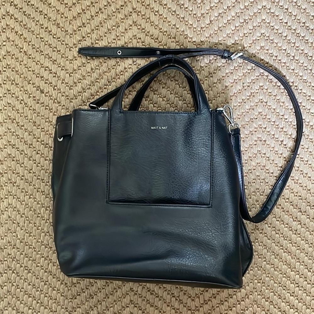 Matt & Nat - Crossbody Shoulder Faux Leather Purse - Black